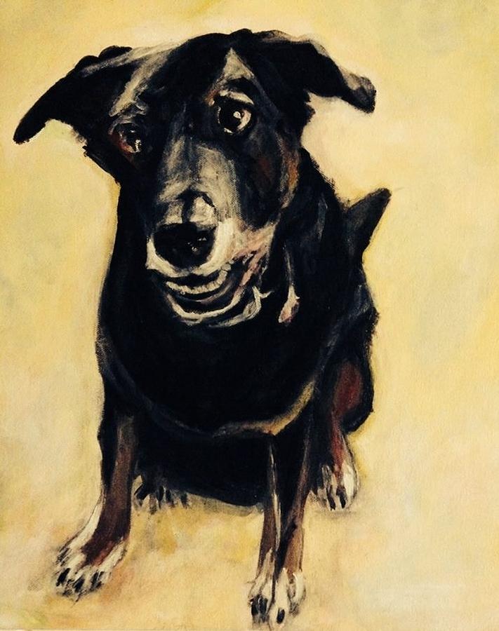 Otto the Dog Painting by Denice Palanuk Wilson