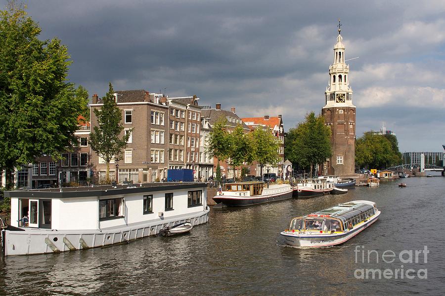 Transportation Photograph - Oudeschans and Montelbaanstoren. Amsterdam. Netheralnds. Europe by Bernard Jaubert