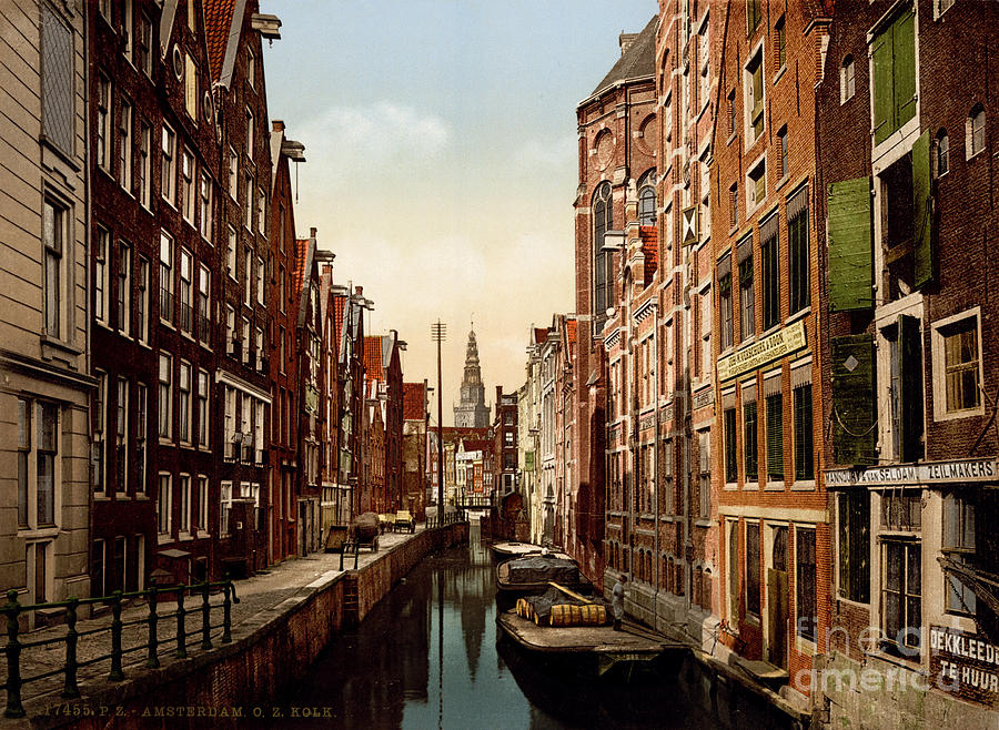 Oudezijds Kolk Amsterdam Painting by Celestial Images