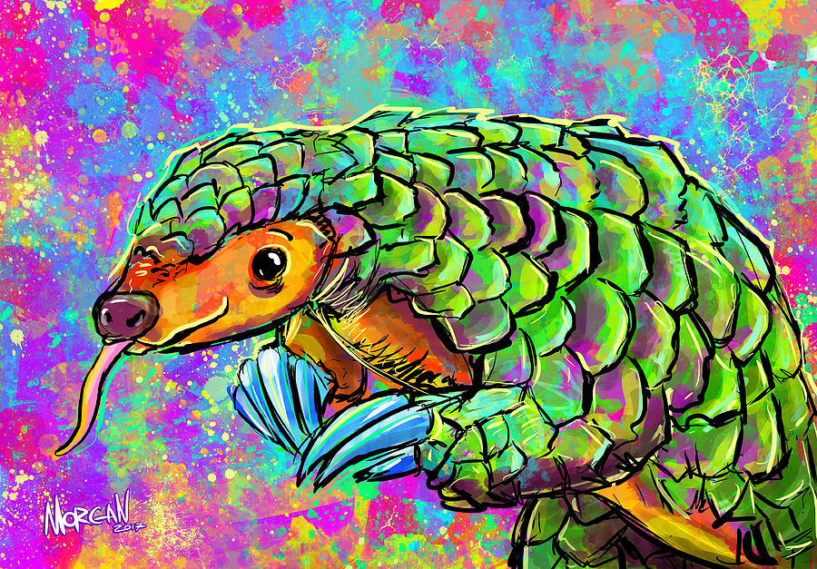 Elephant Digital Art - Pangolin by Morgan Richardson Elephant Digital Art - Pangolin by Morgan Richardson