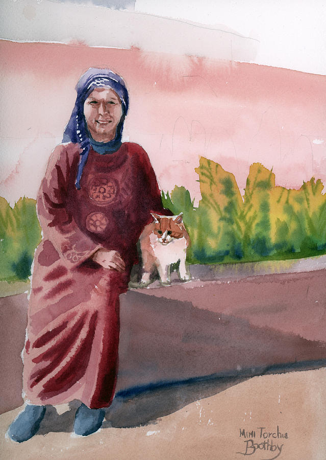 Oum  Painting by Mimi Boothby