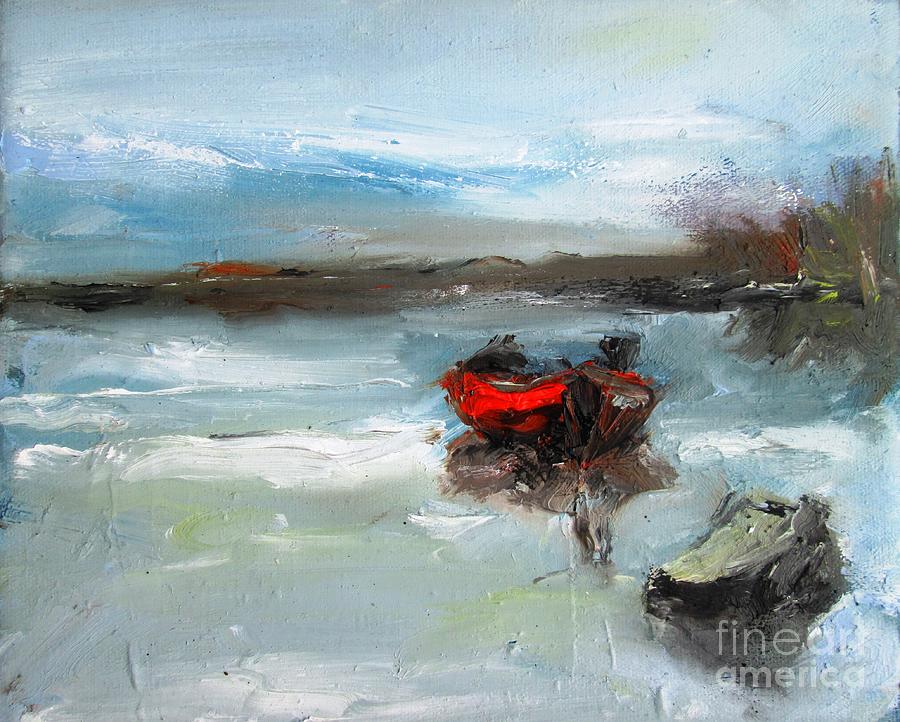 oPainting of  boat on the lakes of Connemara galway ireland Painting by Mary Cahalan Lee - aka PIXI