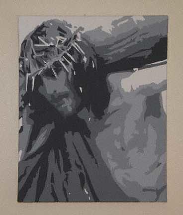 Jesus Painting - Our Burden by Michael James Toomy Jesus Painting - Our Burden by Michael James Toomy