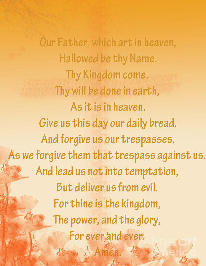 Lord's Prayer Painting - Our Father by Trilby Cole