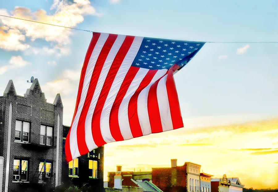 Our Flag flying High Photograph by Diana Angstadt