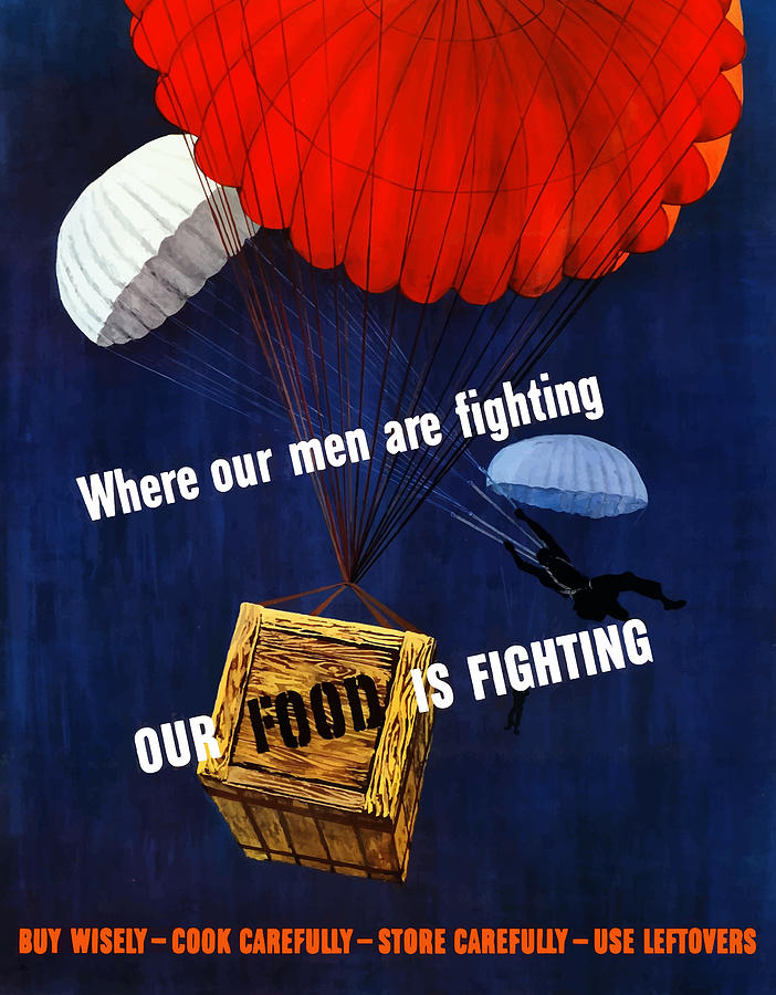 War Propaganda Painting - Our Food Is Fighting - WW2 by War Is Hell Store