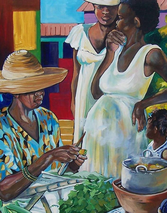 Caribbean Painting - Our Kitchen by Jan Farara