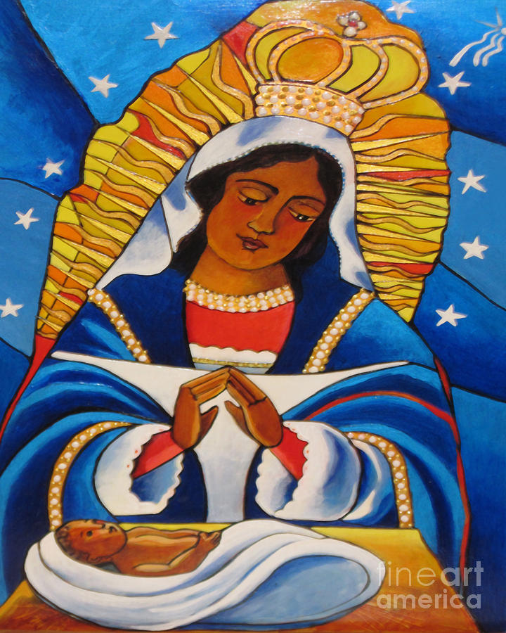 Our Lady of Altagracia - Nuestra Senora de Altagracia - MMOLA Painting by Br Mickey McGrath OSFS