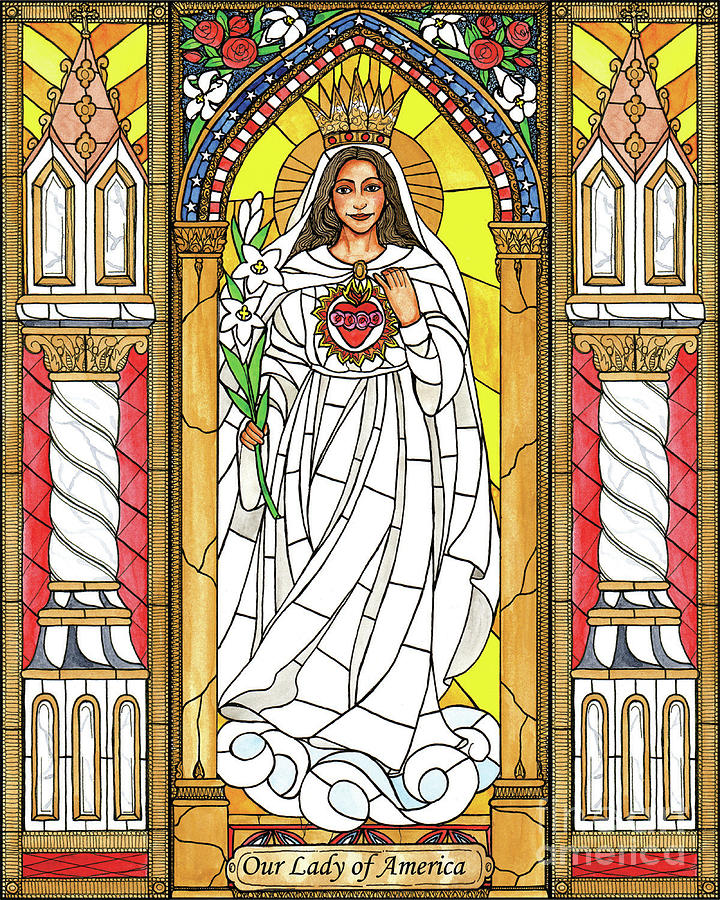 Our Lady of America Painting by Brenda Nippert