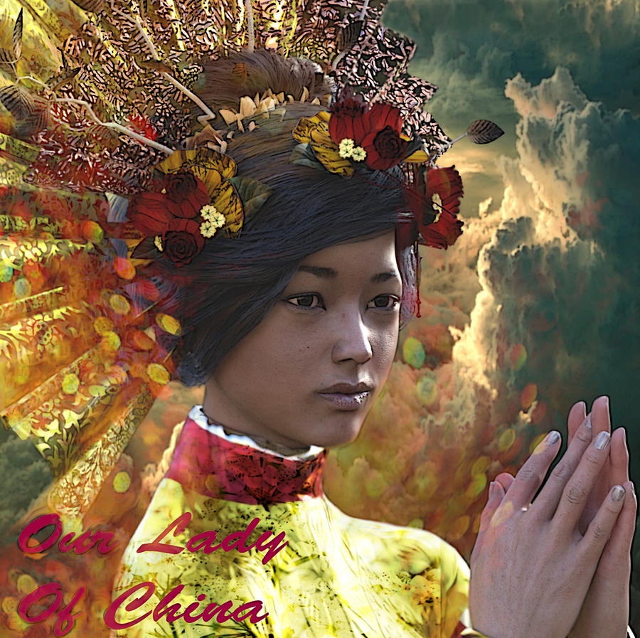 Our Lady of China 7 Painting by Suzanne Silvir