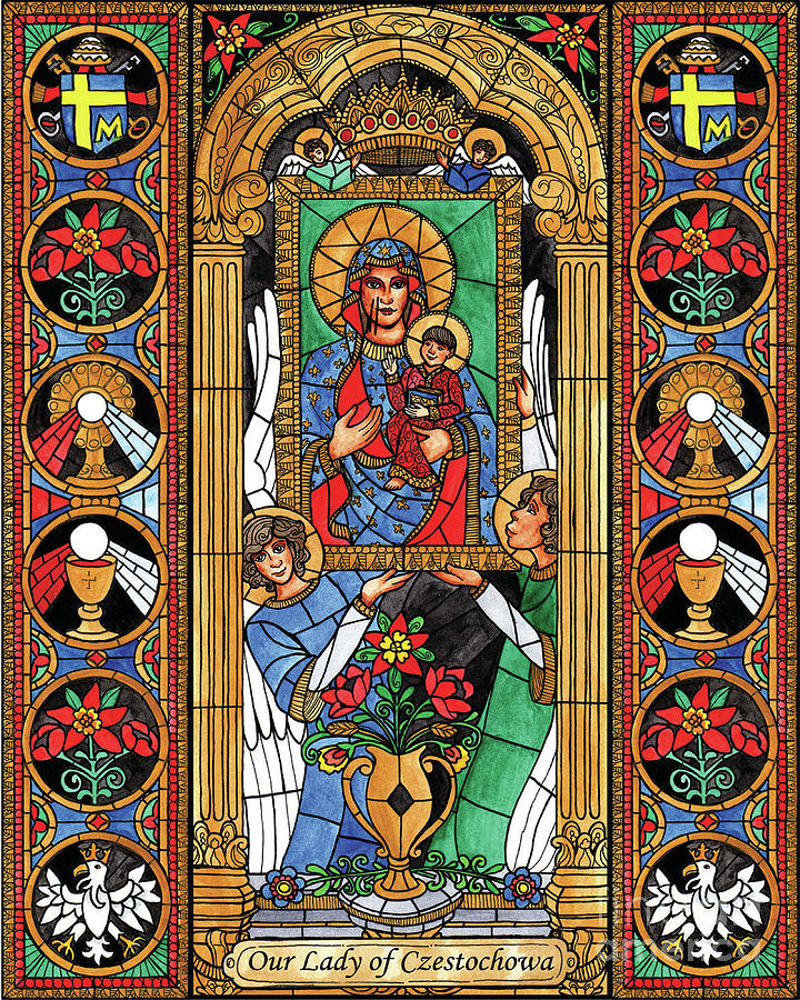 Our Lady of Czestochowa Painting by Brenda Nippert