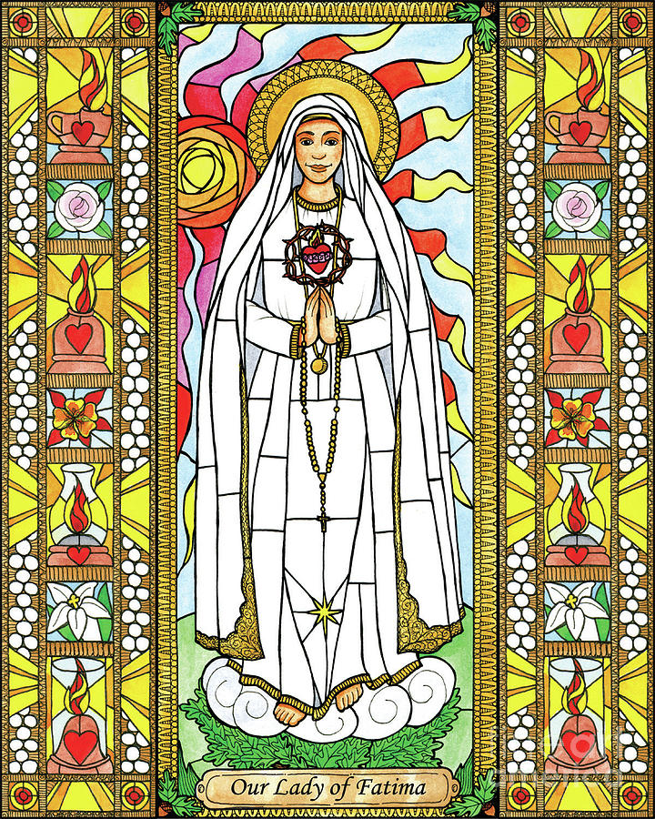 Our Lady of Fatima Painting by Brenda Nippert