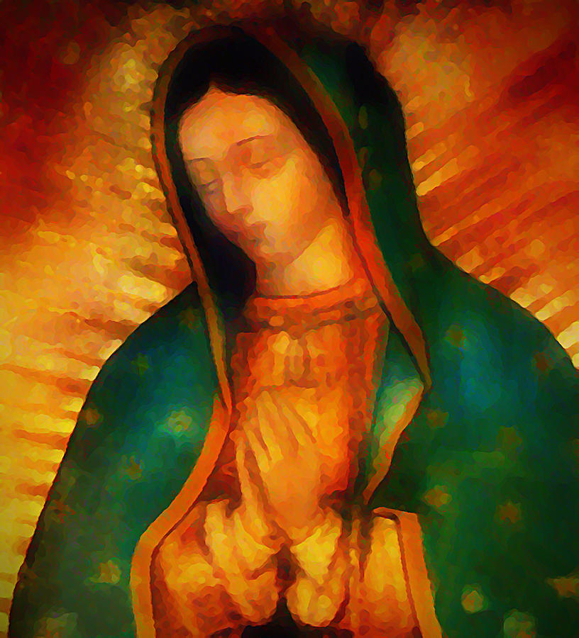 Jesus Christ Digital Art - Our Lady of Guadalupe by Bill Cannon