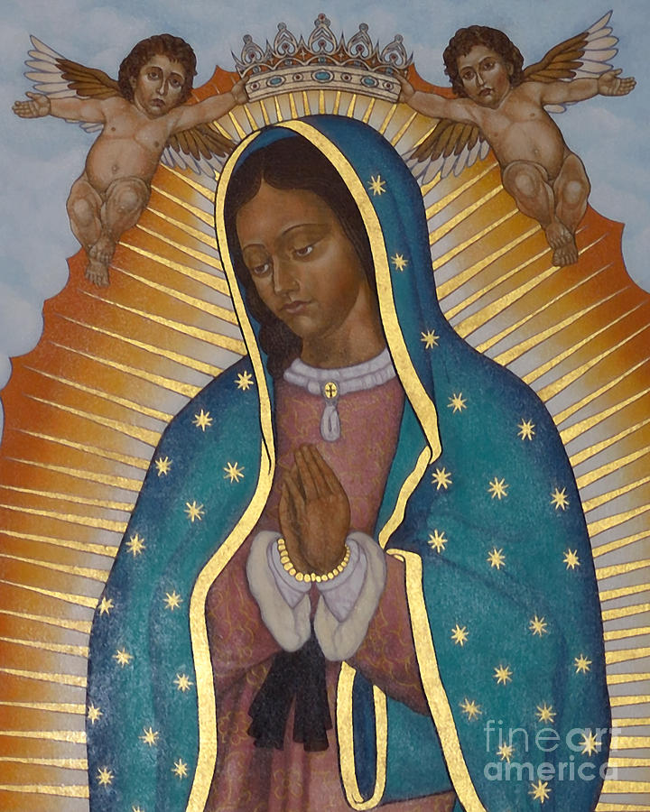 Our Lady of Guadalupe Crowned - LWLGC Painting by Lewis Williams OFS
