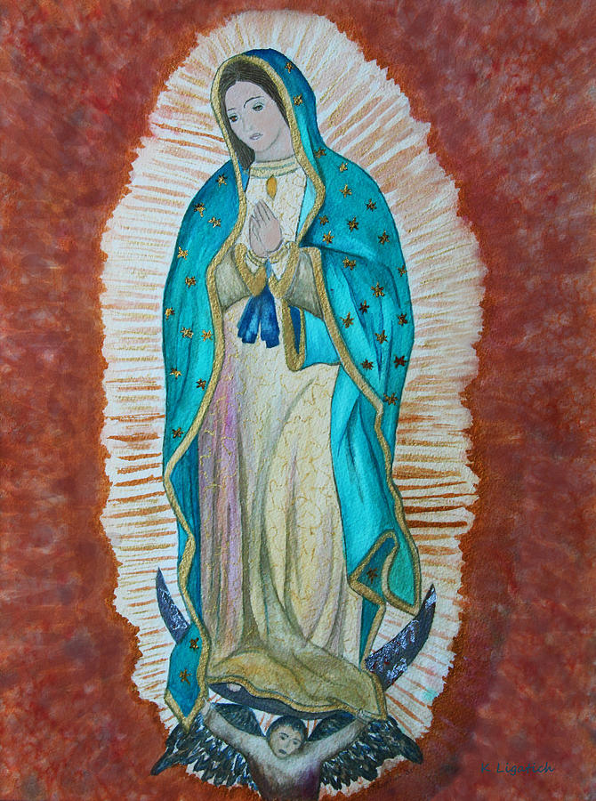 Madonna Painting - Our Lady of Guadalupe by Kerri Ligatich