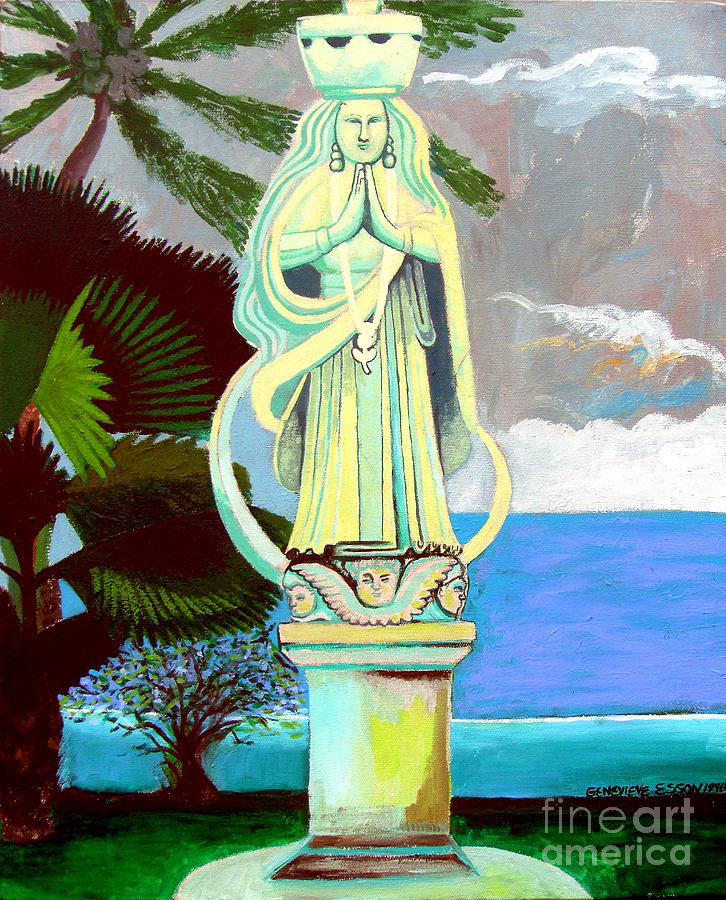Our Lady Of Guam Painting by Genevieve Esson