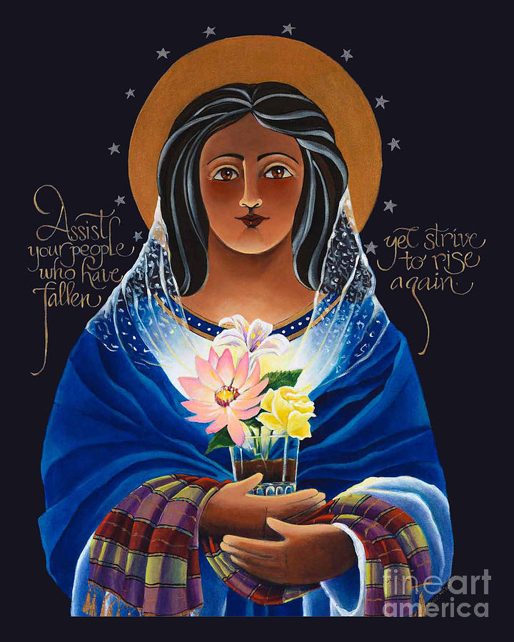 Our Lady of Light - Help of the Addicted - MMLOL Painting by Br Mickey McGrath OSFS