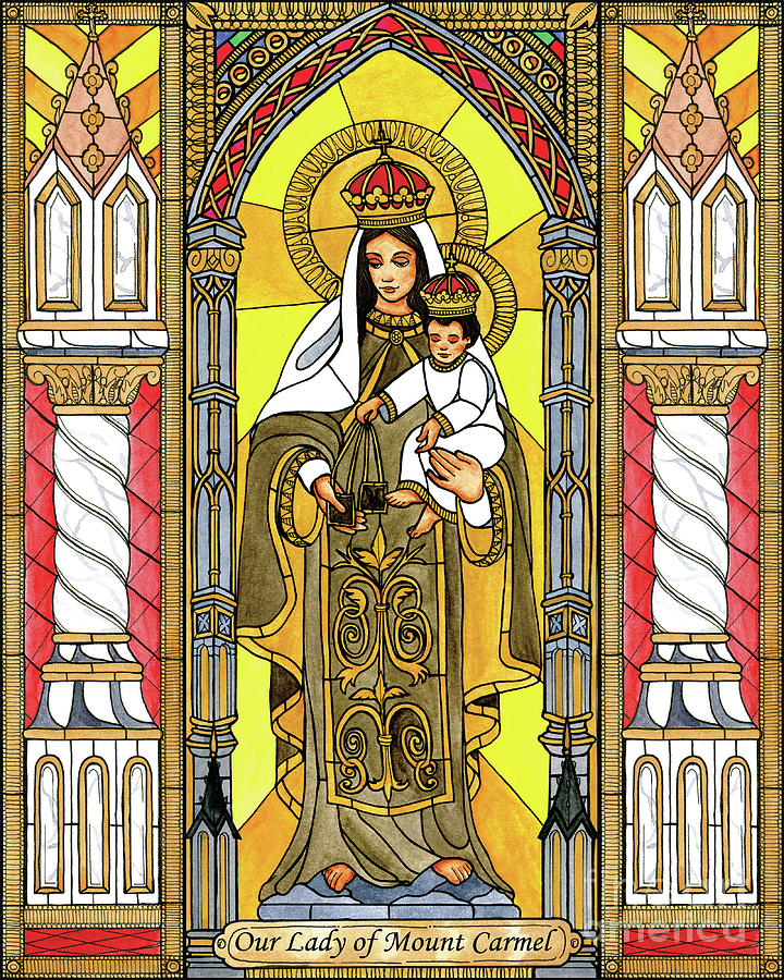 Our Lady of Mt. Carmel Painting by Brenda Nippert