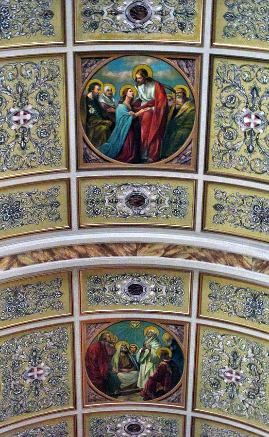 Our Lady of Pompei Church Ceiling Photograph by Dave Mills