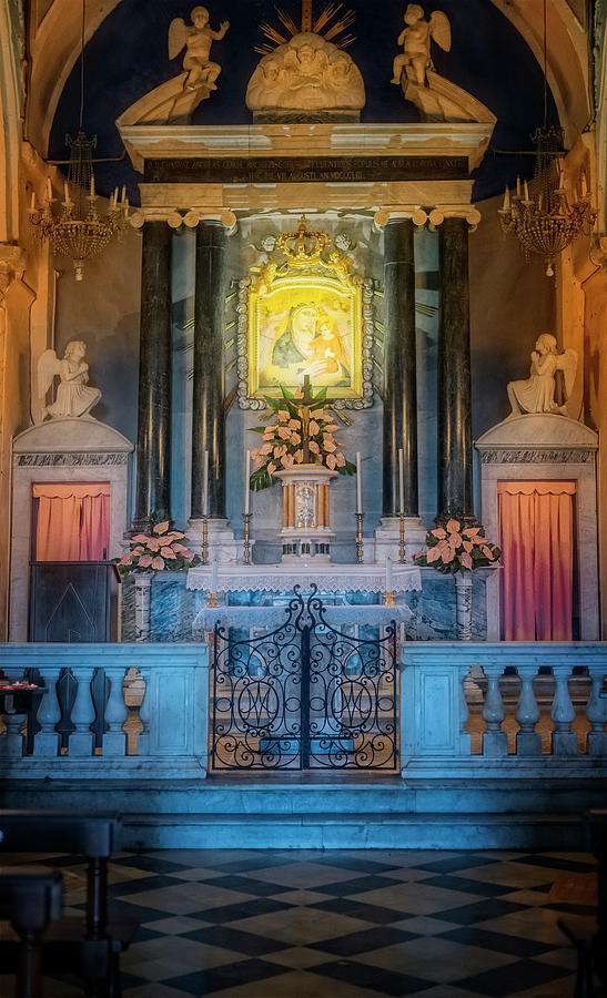 Our Lady of Reggio Sanctuary Vernazza Cinque Terre Italy Photograph by Joan Carroll