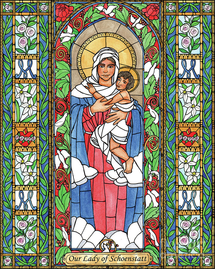 Our Lady of Schoenstatt Painting by Brenda Nippert