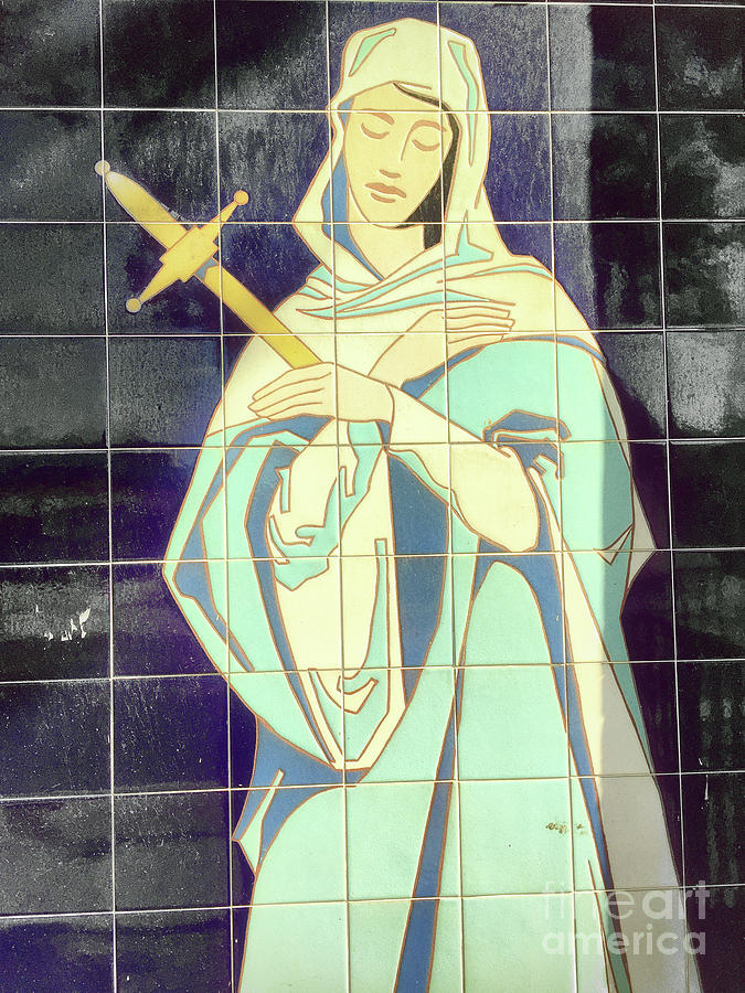 Our Lady of Sorrows Tiled Mural Photograph by Davy Cheng