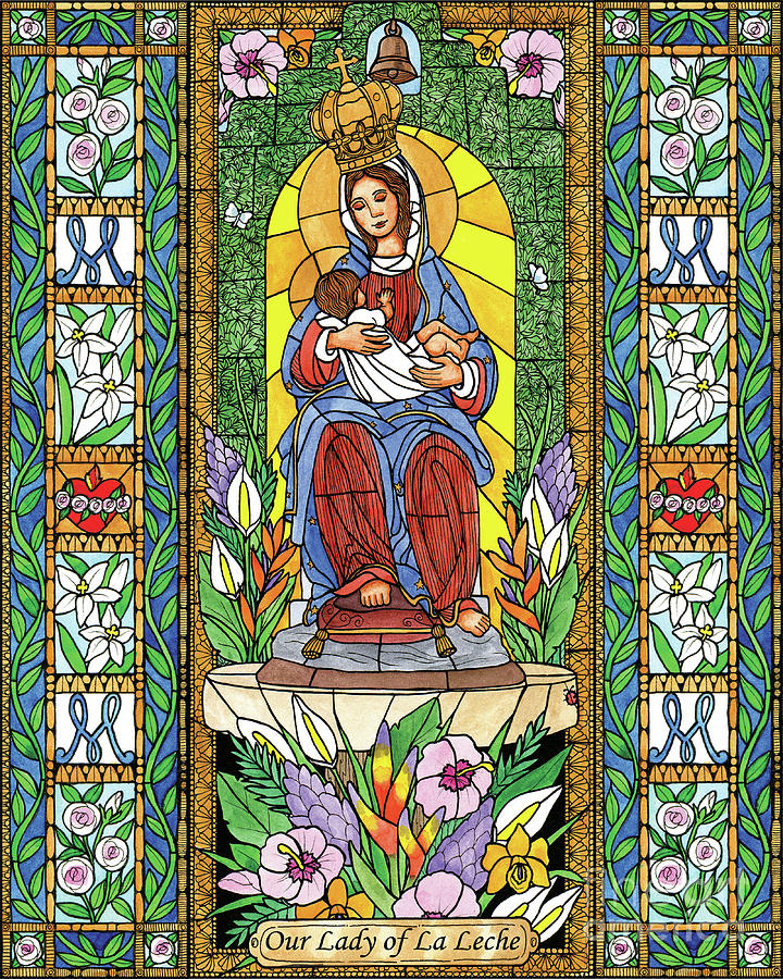 Our Lady of the Milk Painting by Brenda Nippert