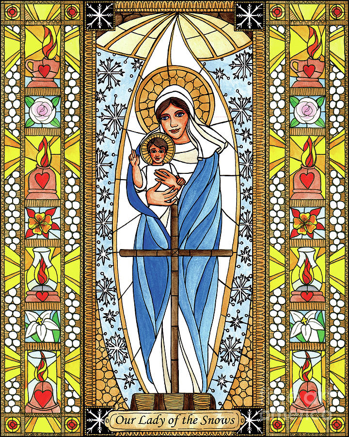 Our Lady of the Snows Painting by Brenda Nippert