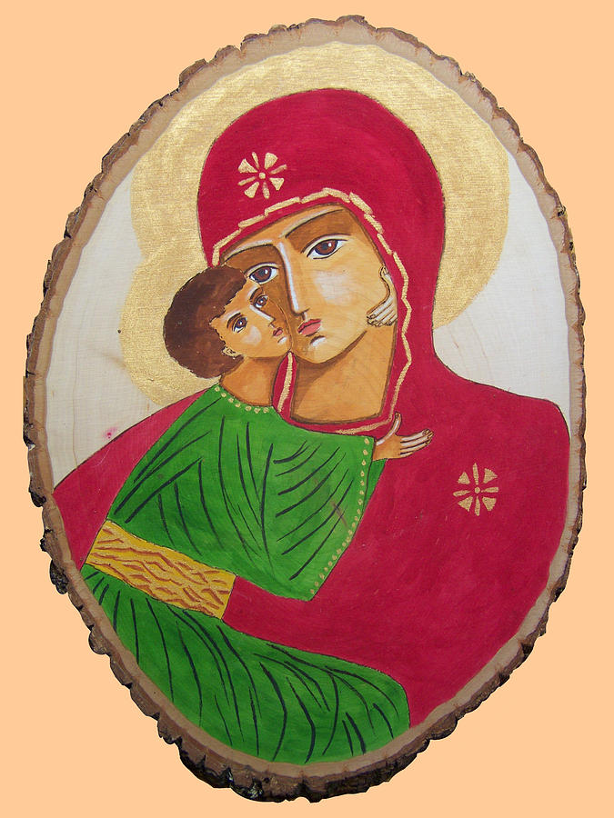 Our Lady of Vladimir Painting by Vera Smith
