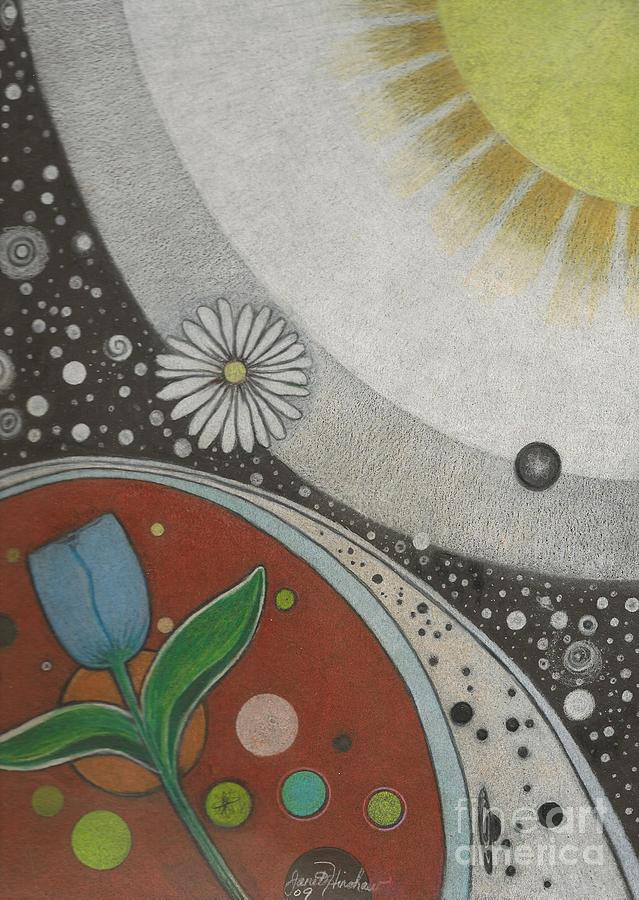 Space Drawing - Our Little Universe and Beyond by Janet Hinshaw