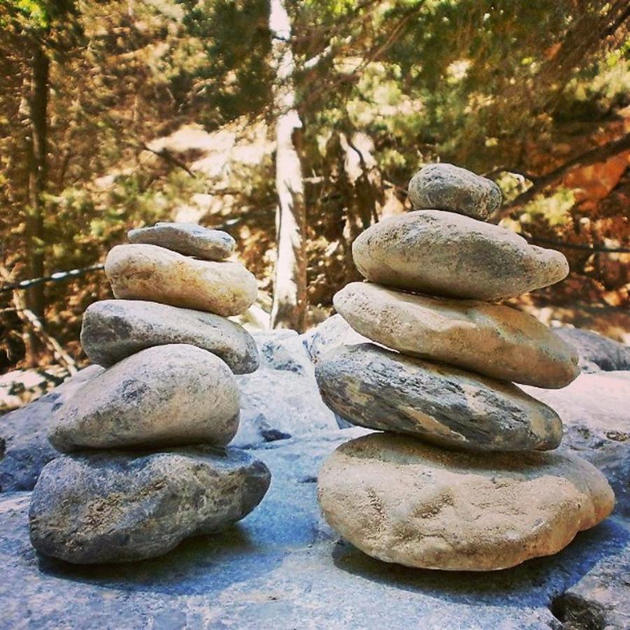 Holiday Photograph - Our Lucky Towers In Samaria Gorge by Eva Dobrikova