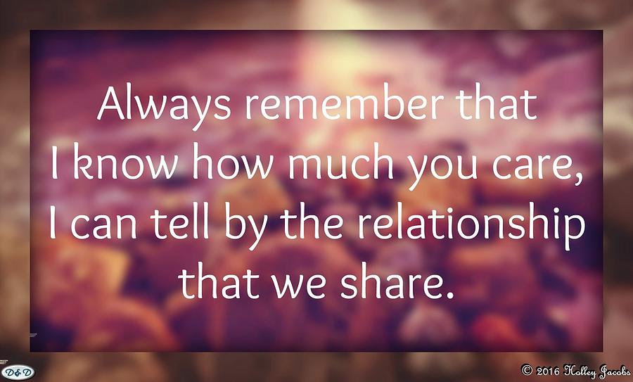 Son Photograph - Our Relationship by Holley Jacobs Son Photograph - Our Relationship by Holley Jacobs