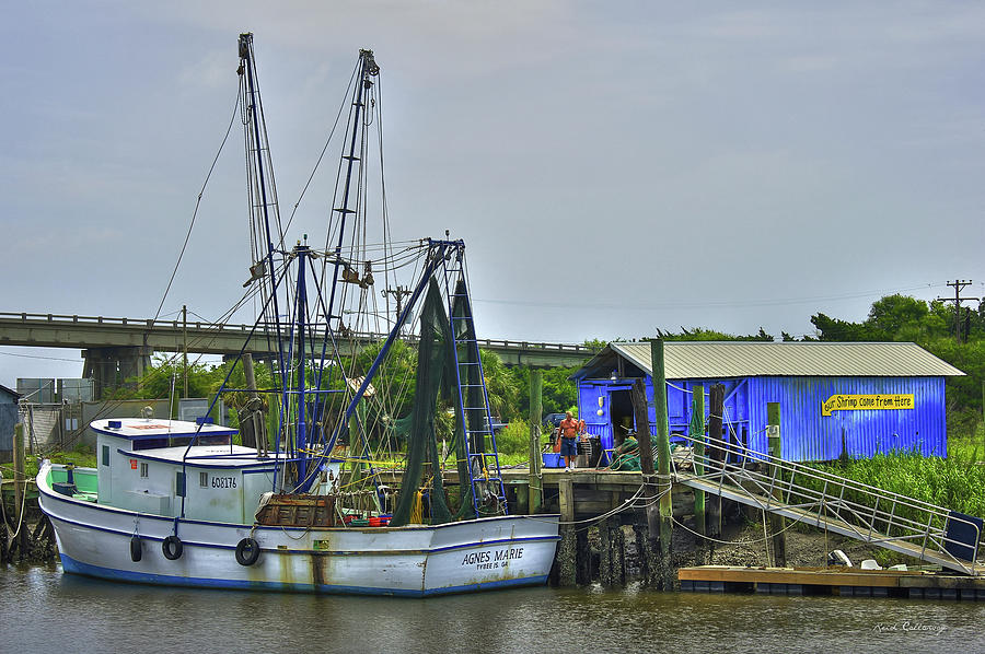 Our Shrimp Come From Here Tybee Island Georgia Art Photograph by Reid Callaway