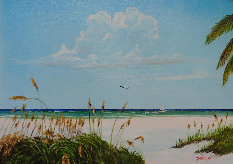 Our Siesta Key Paradise Painting by Lloyd Dobson