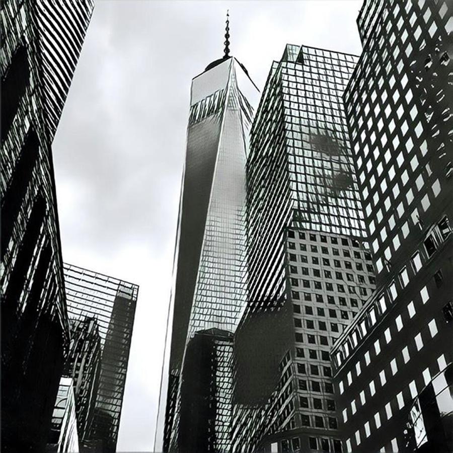 New York City Photograph - Our sketchy View Of #1wtc. If You by Gina Callaghan