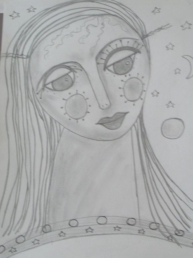 Ourania-Platos Muse Of Astronomy Drawing by Sharyn Winters