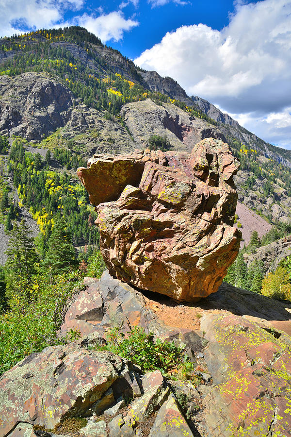 Ouray Canyon Boulder Photograph by Ray Mathis