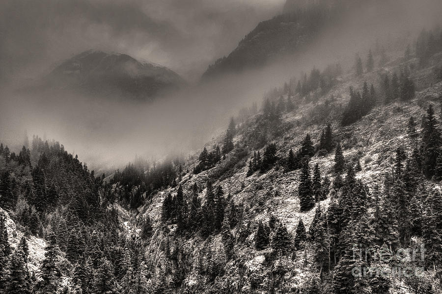 Mountain Digital Art - Ouray in Chinese Brush III by William Fields