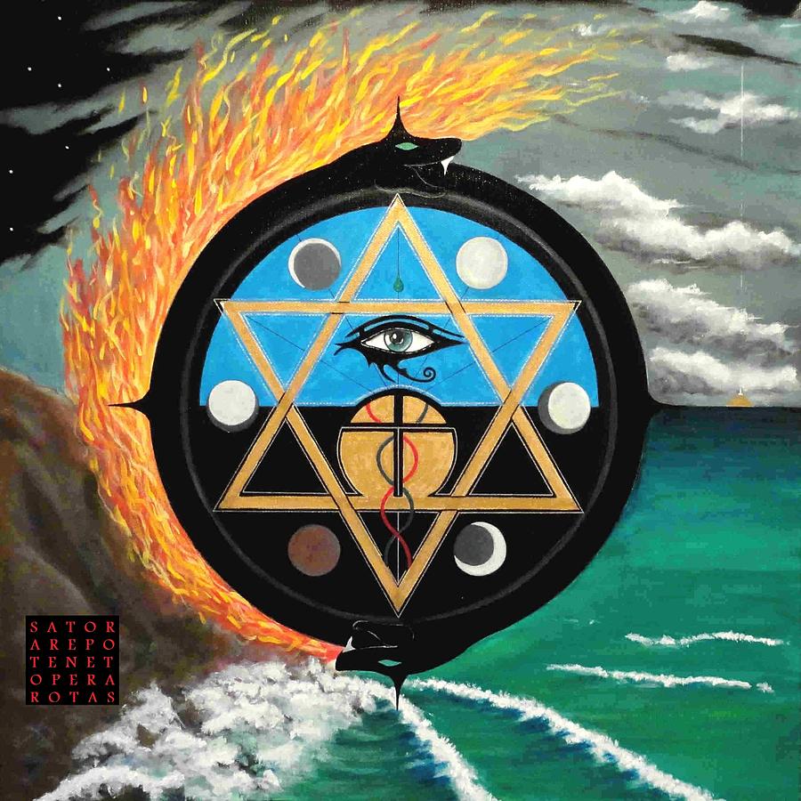 Ouroboros Eclipse Painting by John Lyes