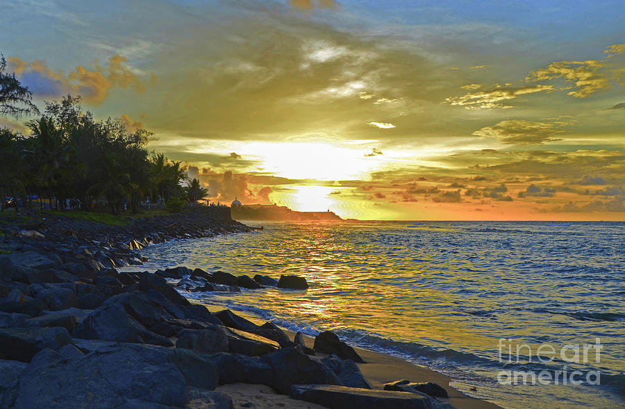 Sunset Photograph - Out by the Rocks by Amanda Sinco