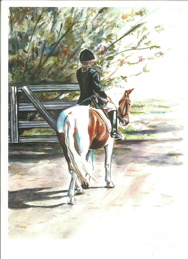 Horse Painting - Out for a hack by Suzanne Leonard