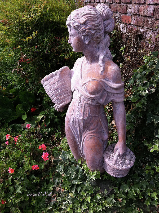 Statue Photograph - Out In The Garden by Donna Blackhall