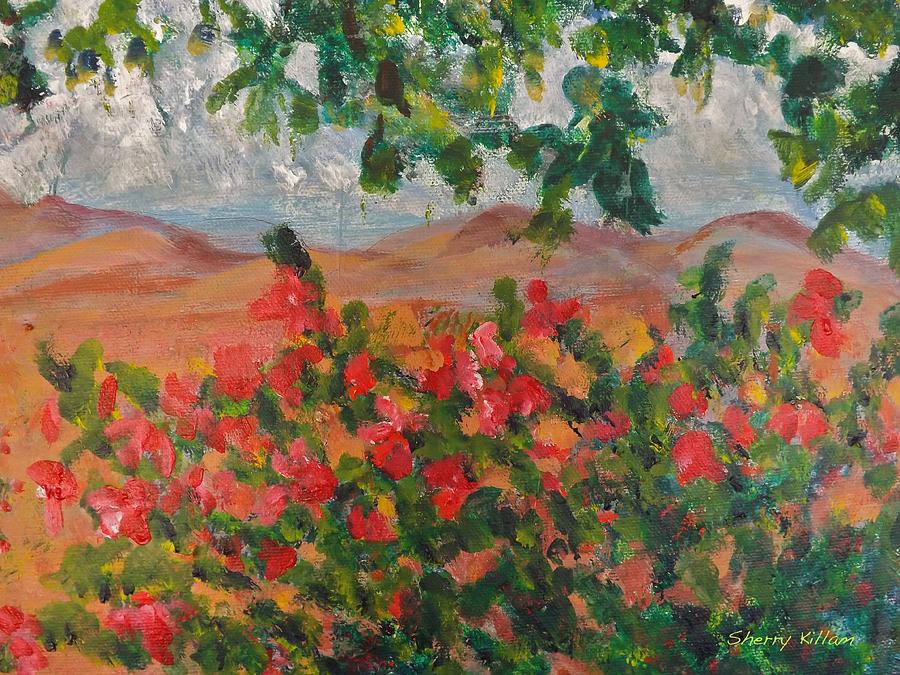 Out My Back Door Painting by Sherry Killam