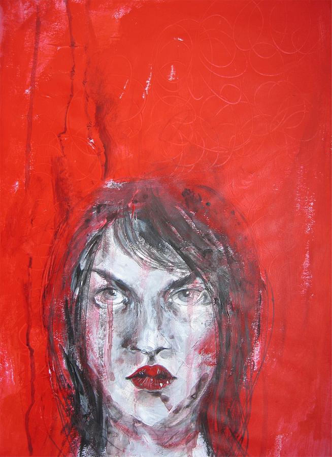 Portrait Painting - Out Of Balance by Brigitte Hintner