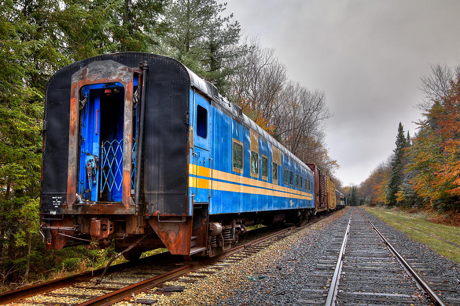 Train Photograph - Out of Commission in Autumn by David Patterson