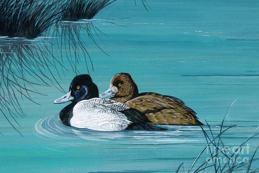 Out of the Blue Dad and Mom Painting by Jennifer Lake