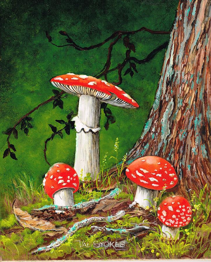 Out of the woods. Painting by Val Stokes