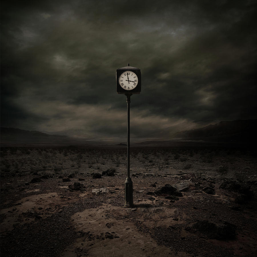 Clock Digital Art - Out of Time by Zoltan Toth