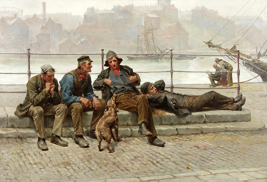 Out of Work or Nothing Doing Painting by Ralph Hedley