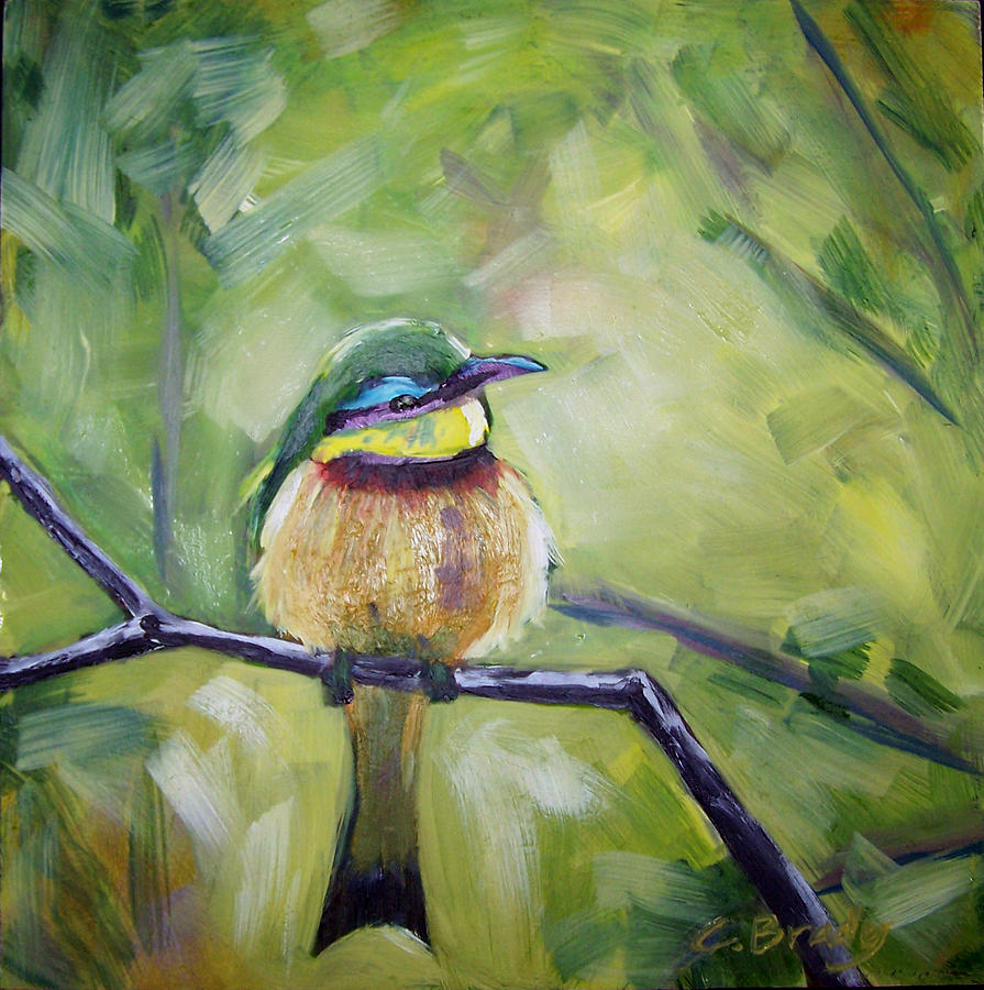 Bird Painting - Out on a Limb by Chelsie Brady